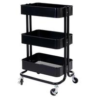 SERVIERWAGEN OHNE GRIFF Schwarz - Schwarz, Metall (44/79/37cm) - MCW