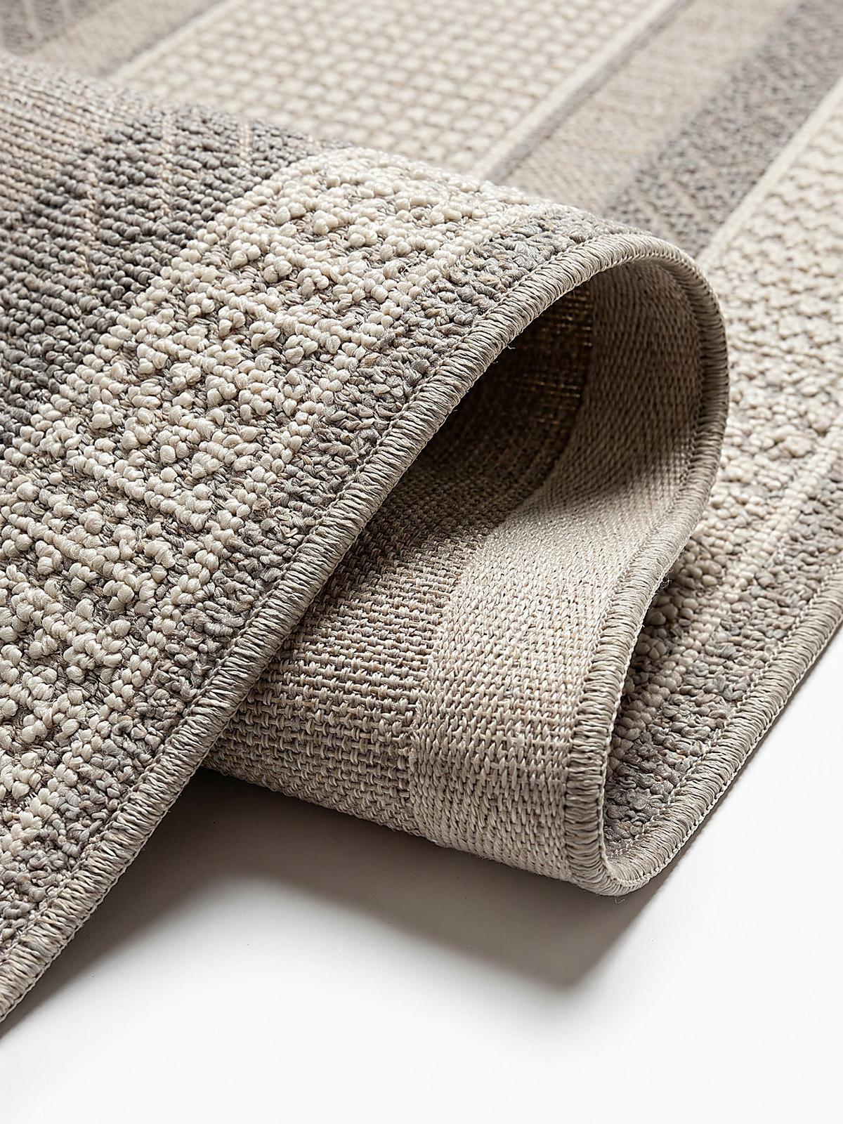 KURZFLORTEPPICH Waschbar NORA, mit Bordüre, Grau, 78 x 300 cm - Grau, Textil (300/78cm) - KADIMA DESIGN