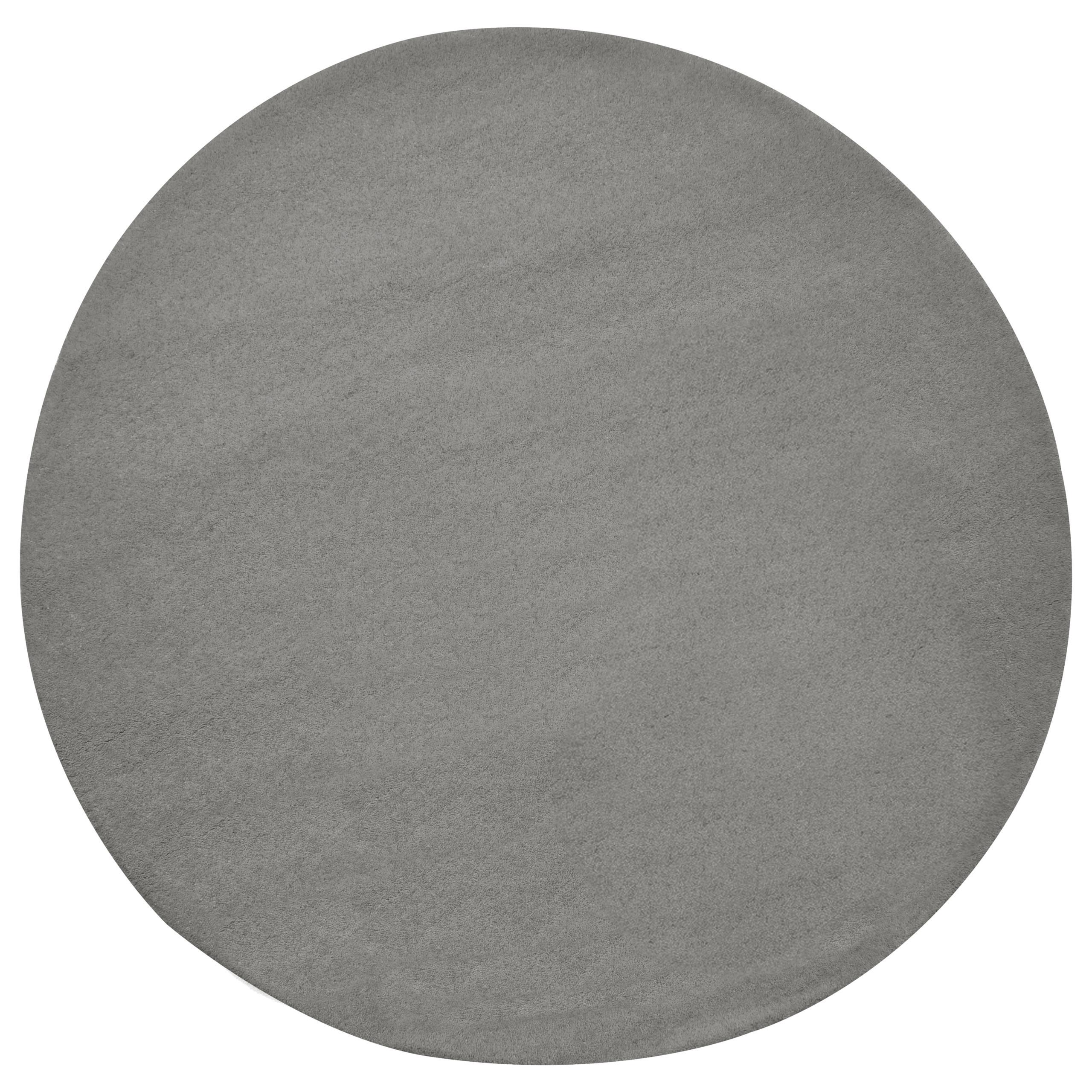 TEPPICH Dunkelgrau 140 cm Wolle Vasco - Dunkelgrau, Textil (140/140cm) - Beliani