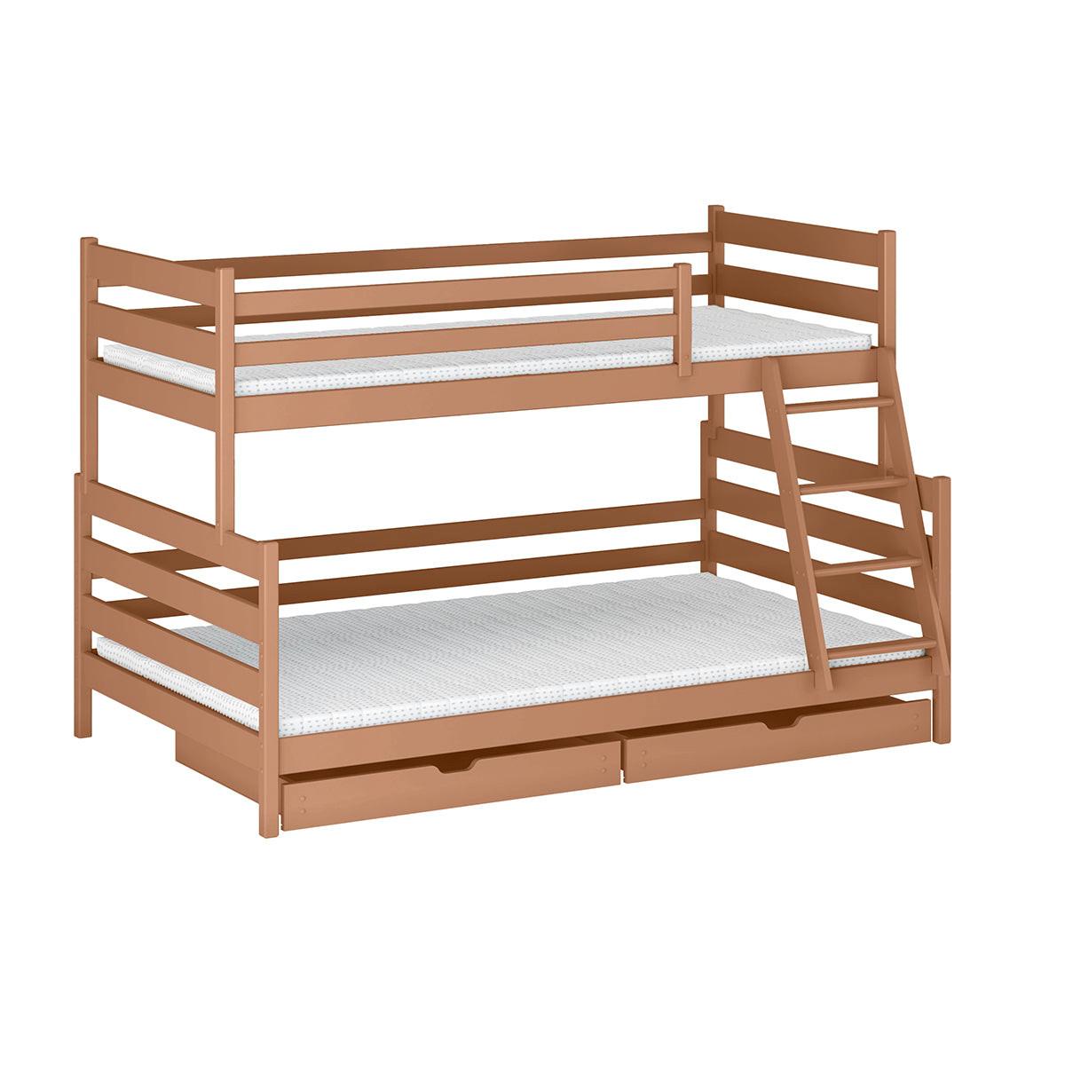 ETAGENBETT 120/200 Leo Braun - Braun, Holz (120/200cm) - Petits-meubles