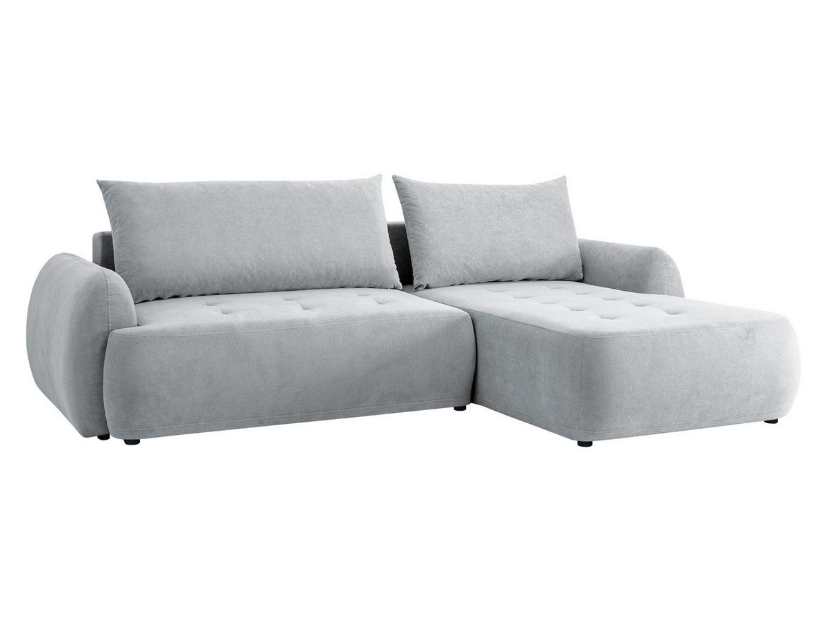 ECKSCHLAFSOFA Bueno II, Seite: Rechts - Hellgrau/Schwarz, Holz/Textil (280/185cm) - MIRJAN24