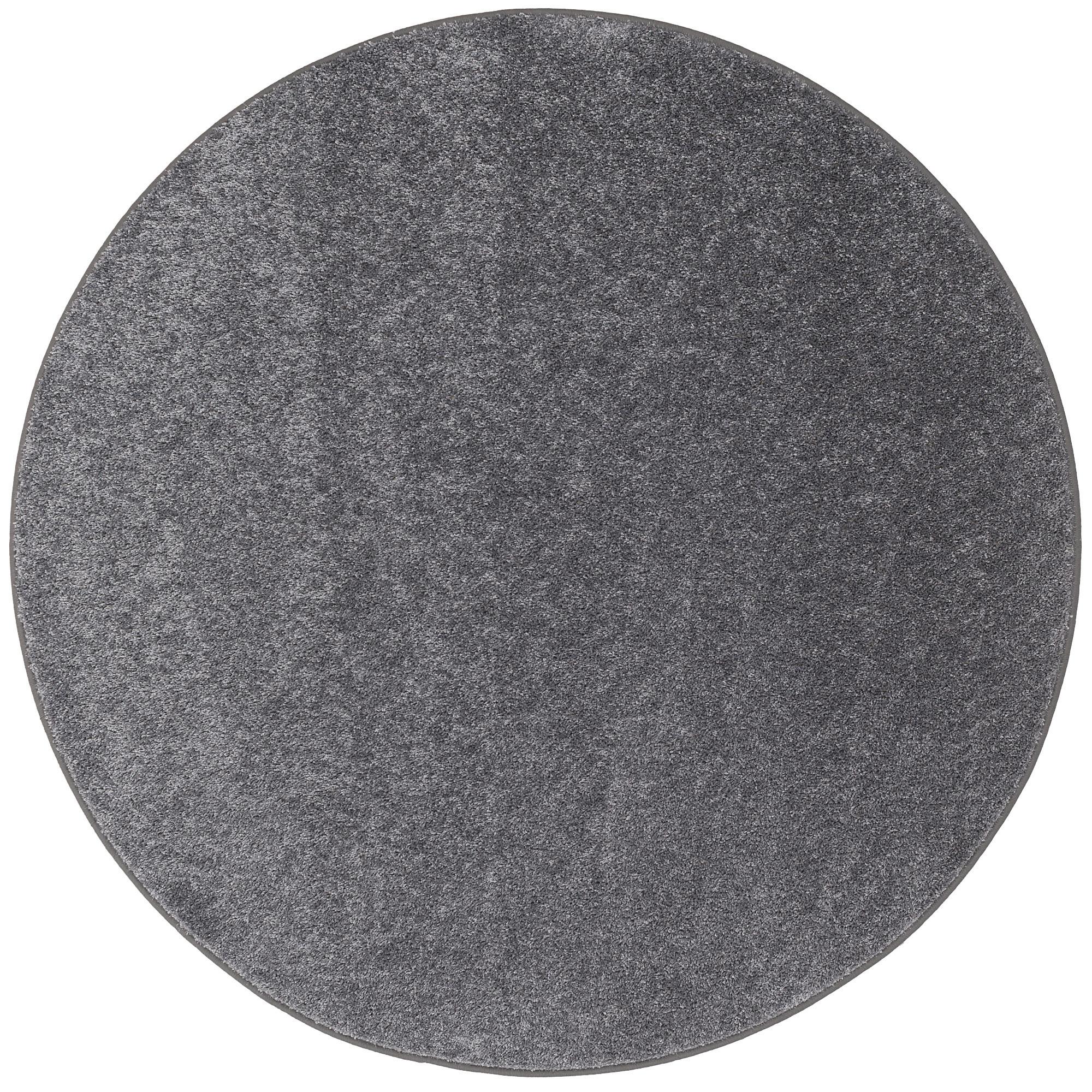 HOCHFLOR VELOURS TEPPICH COTTAGE RUND - Grau, Textil (160/160cm) - Snapstyle