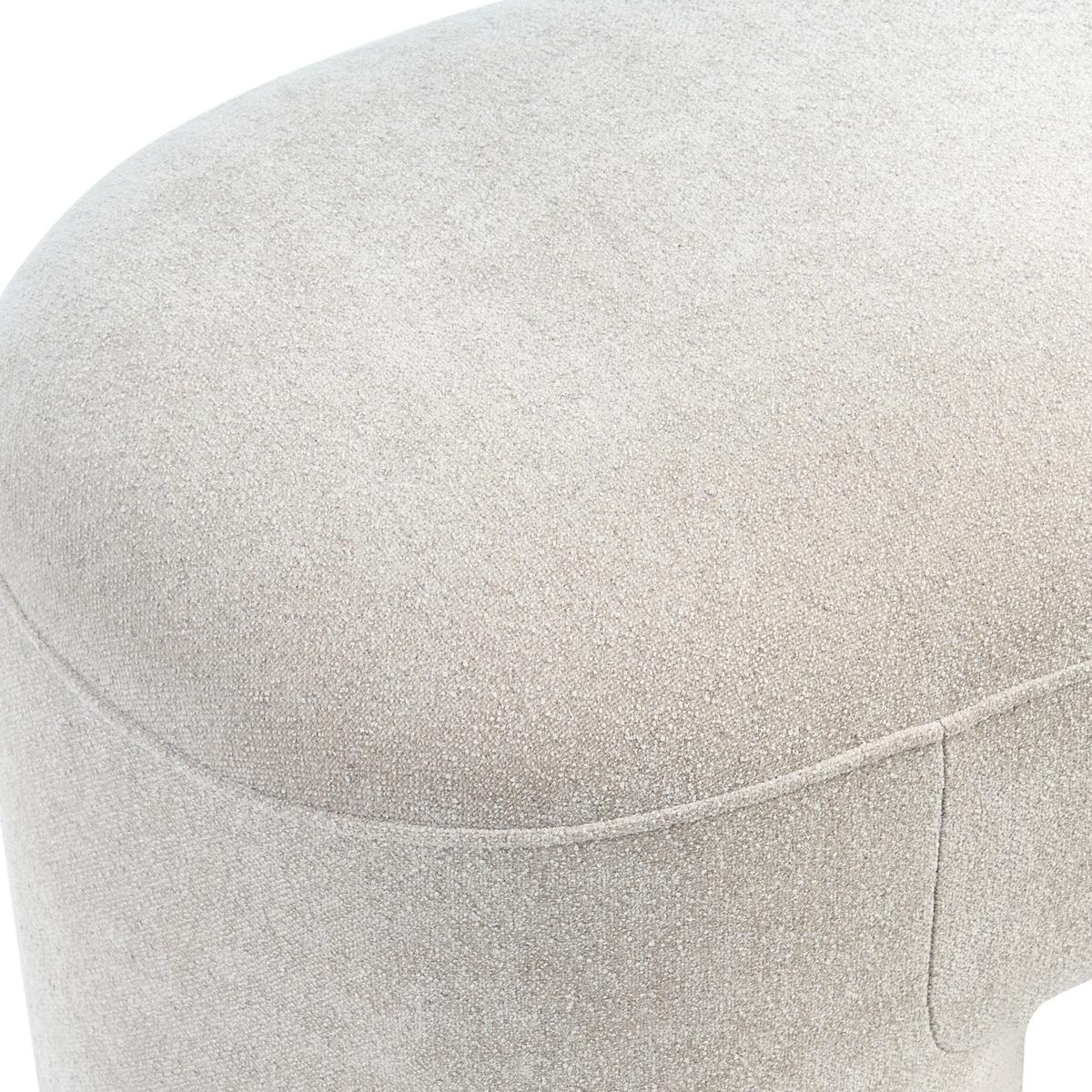 POLSTERBANK Bouclé Hellbeige Decorah - Beige, Textil (88/46/39cm) - Beliani