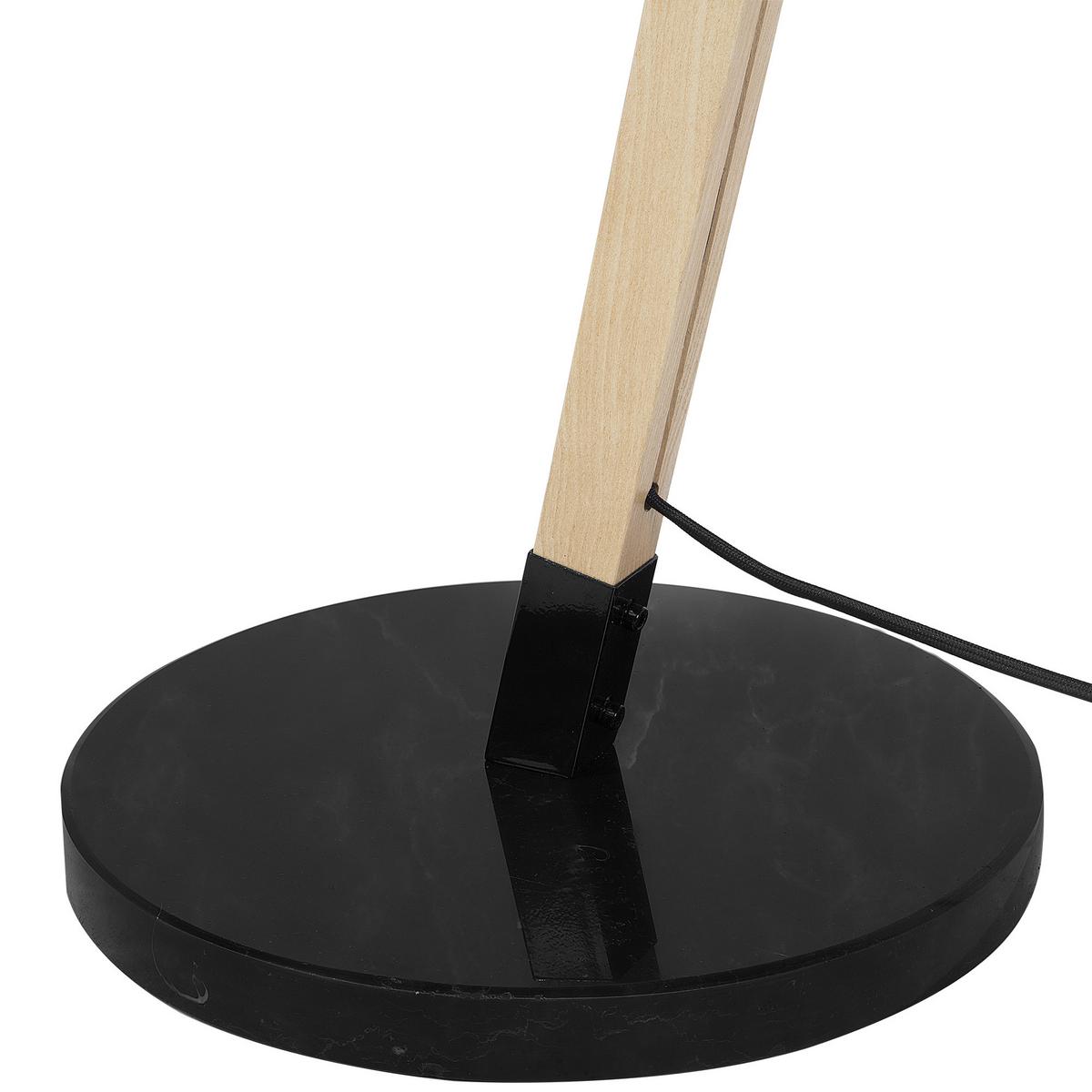 STEHLAMPE Hetton 35/35/175 cm - Schwarz, Holz (35/35/175cm) - Beliani