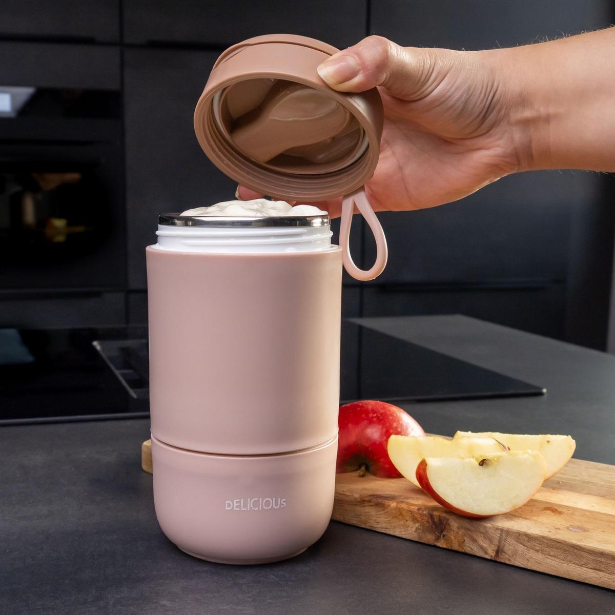 THERMO LUNCH BEHÄLTER 270/370 ml - Rosa, Metall (0.37L) - Intirilife