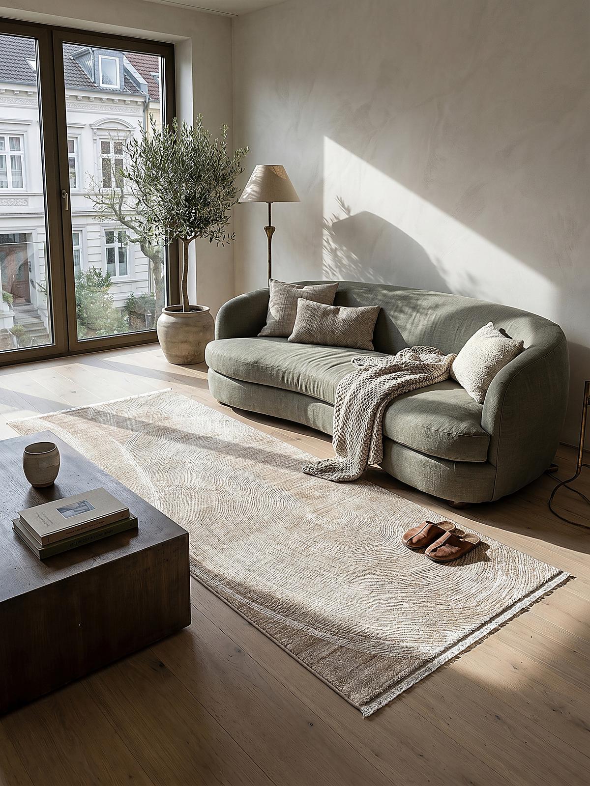 TEPPICHLÄUFER Abstrakt SCRIVIA Polypropylen Beige 80 x 150 cm - Beige, Textil (80/150cm) - KADIMA DESIGN