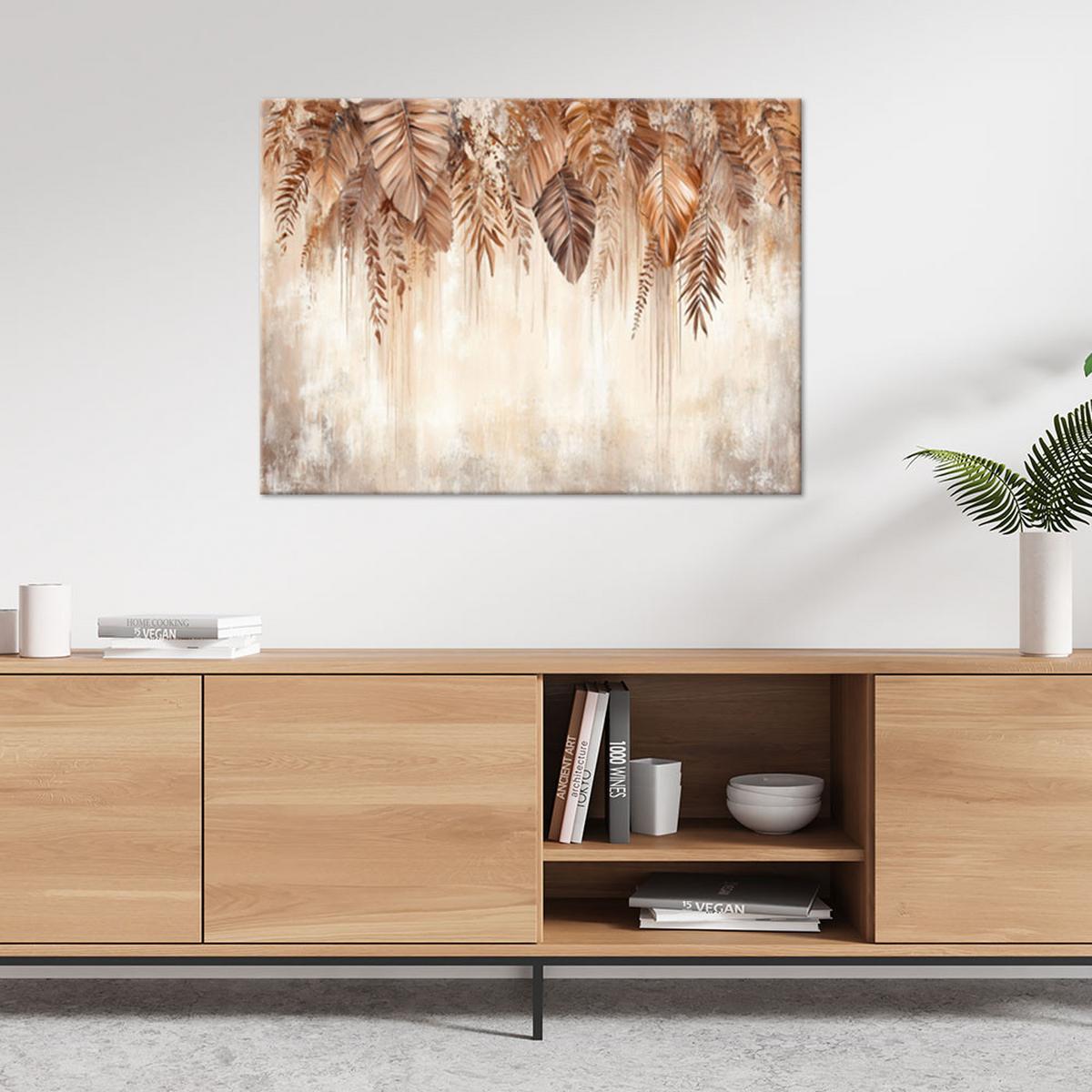 LEINWANDBILD Natur und Botanik 90x60cm - Braun, Textil (90/60cm) - Feeby