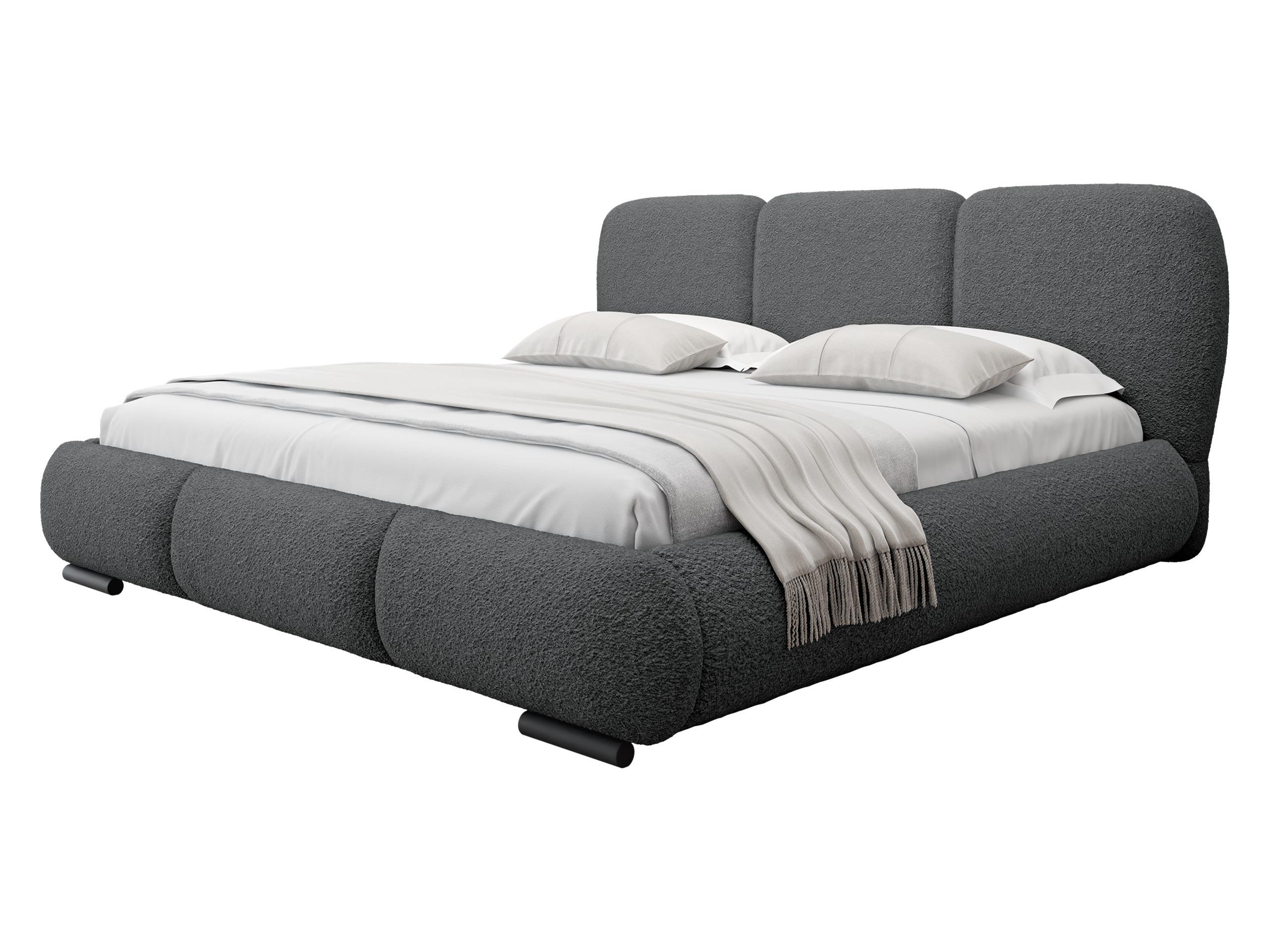 POLSTERBETT Rosa - Eichefarben/Schwarz, Holz/Textil (160/200cm) - MIRJAN24