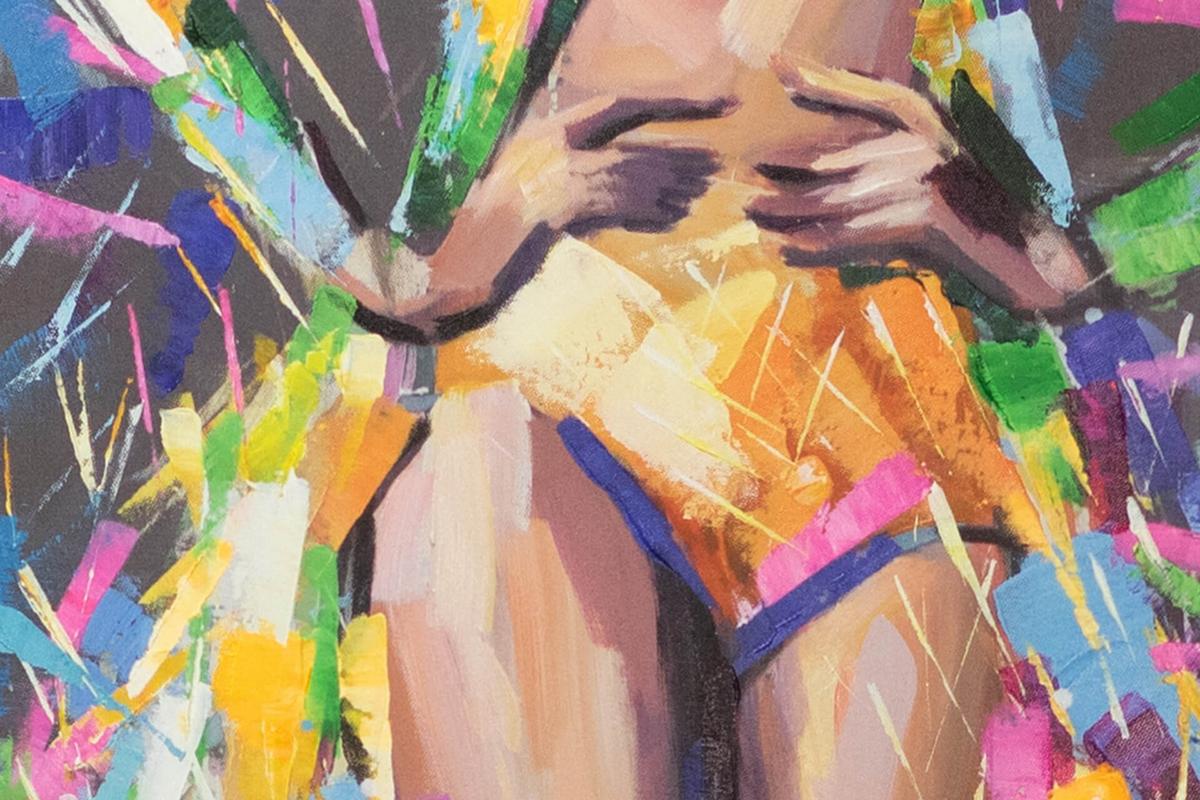 ACRYLBILD HANDGEMALT 40/120 cm - Braun, Holz/Textil (40/120cm) - KUNSTLOFT