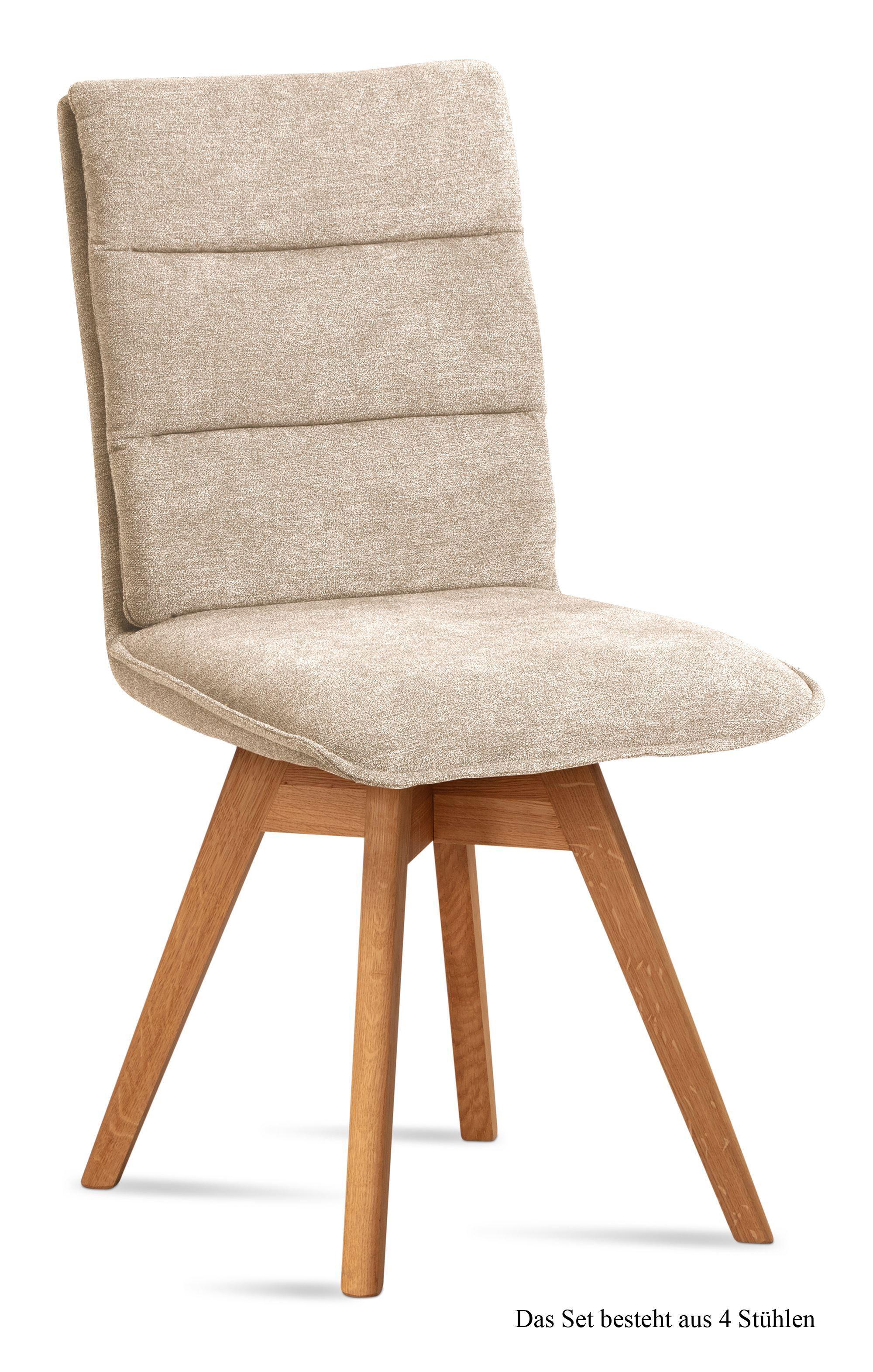 ESSZIMMERSTUHL drehbar (4er-Set) Dorle 47x92x60 Eiche geölt/Natur - Eichefarben/Naturfarben, Kunststoff (60/92/47cm) - 58aufmkessel
