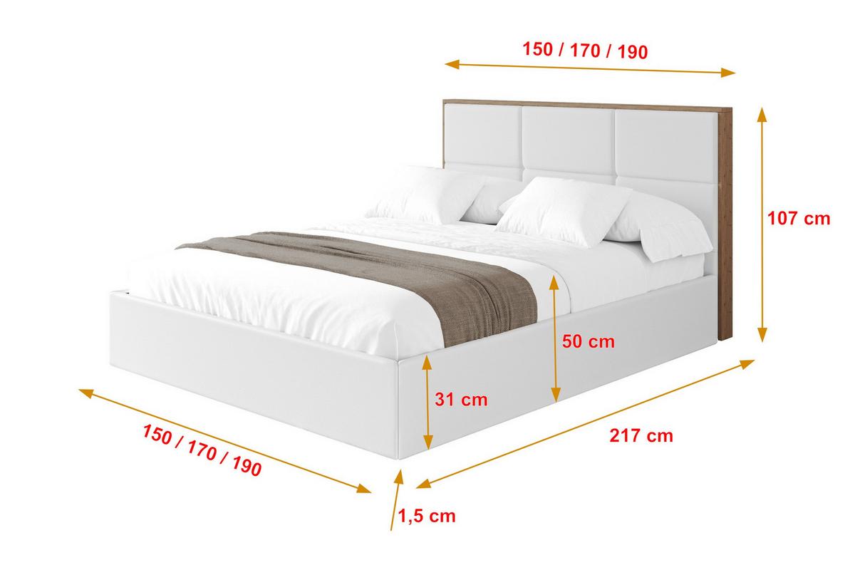 POLSTERBETT mit Bettkasten und Lattenrost, Bett mit Matratze H3/H4 - LILA 140x200 Weiß - Weiß Hochglanz, Holzwerkstoff/Textil (140/200cm) - ALTDECOR