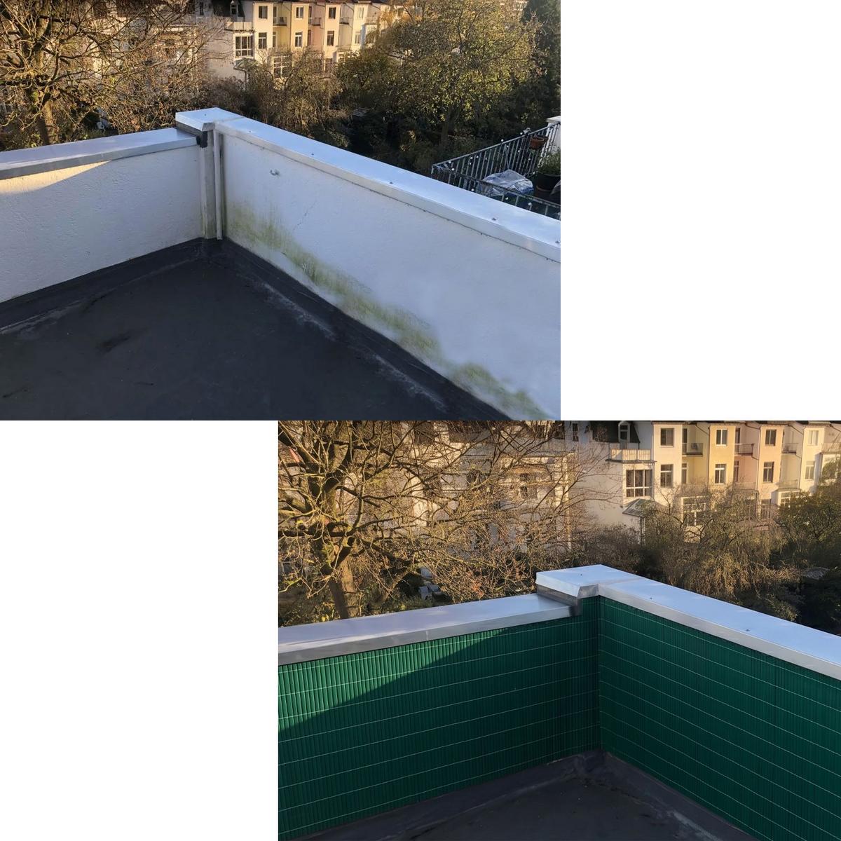 SICHTSCHUTZZAUN Balkon 100/600 cm PVC - Grün, Kunststoff (0.9/100cm) - urfence