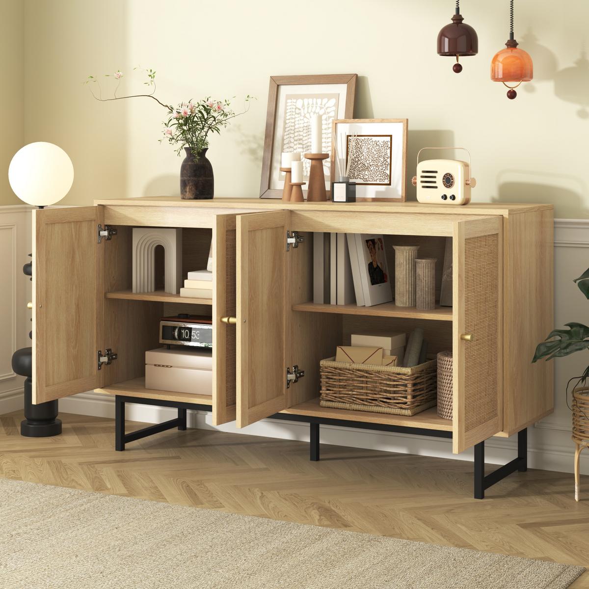 SIDEBOARD Brown 140/39,5/80 cm - Braun, Holz (39/80/140cm) - Urban Meuble