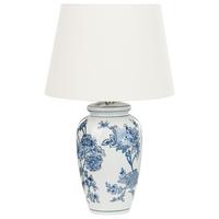TISCHLAMPE Weiß Beluso - Blau/Weiß, Keramik (32/32/54cm) - Beliani