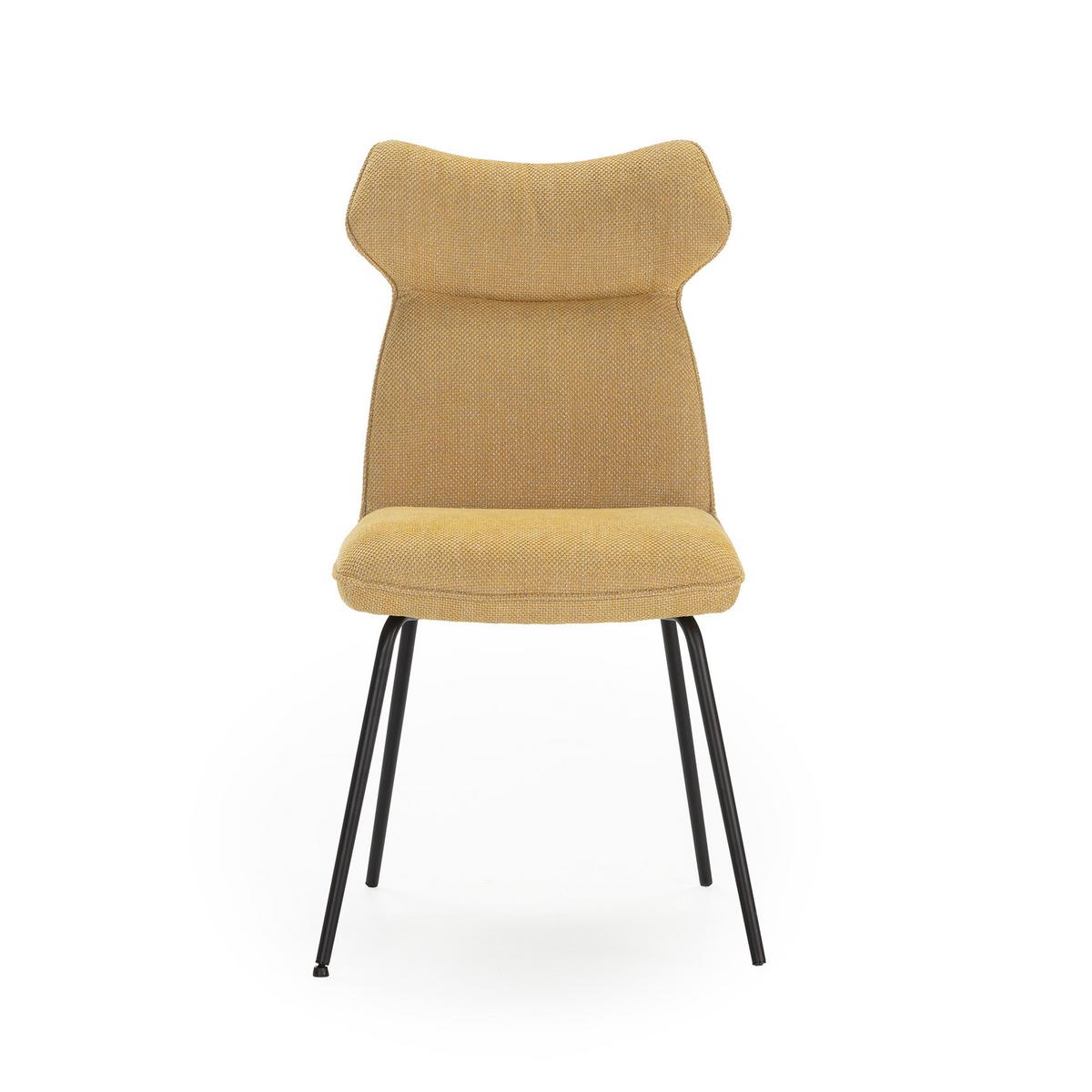 ESSZIMMERSTUHL Dara Gelb 47/65/51 cm 2er-Set - Gelb, Textil (65/51/47cm) - Calicosy