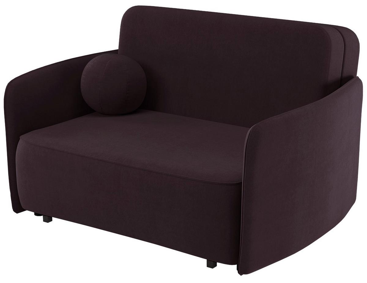 SCHLAFSOFA Paxi 145 cm - Pflaume/Schwarz, Textil/Metall (145/84/106cm) - Selsey