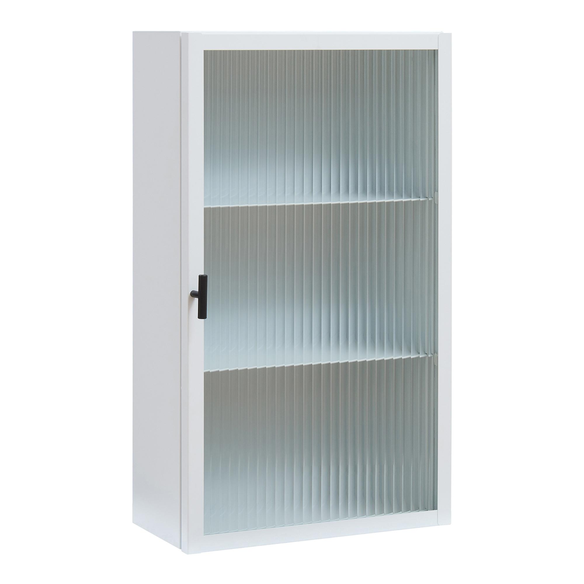 WANDSCHRANK Zundert - Weiß, Glas/Metall (35/60/15cm) - [en.casa]