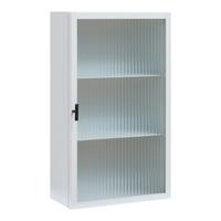 WANDSCHRANK Zundert - Weiß, Glas/Metall (35/60/15cm) - [en.casa]
