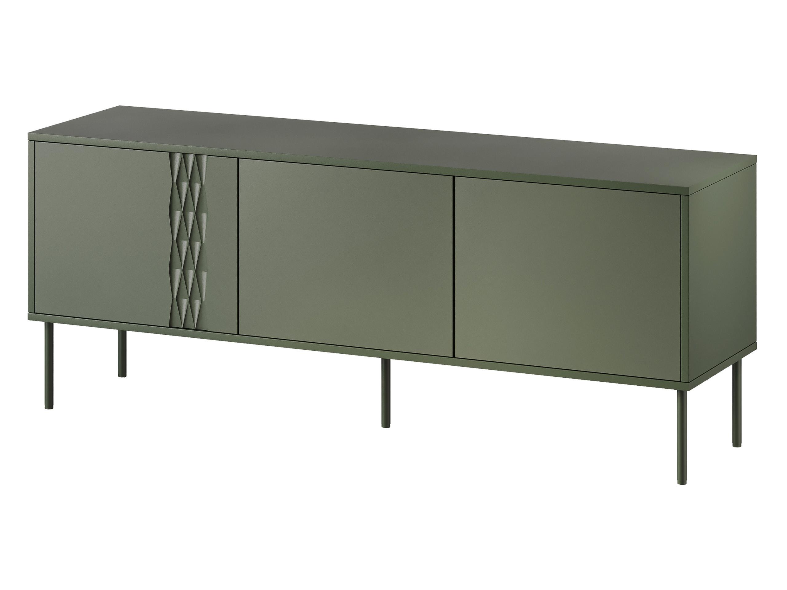 TV-LOWBOARD Tresse 150 3D - Grün, Holzwerkstoff/Metall (150/55/40cm) - MIRJAN24