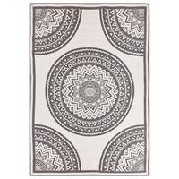 OUTDOORTEPPICH Grau 160/230 cm Nellore - Dunkelgrau/Beige, Kunststoff (160/230cm) - Beliani
