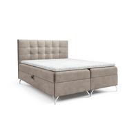BOXBETT Candela - Beige, Holzwerkstoff/Textil (180/200cm) - Fun Möbel