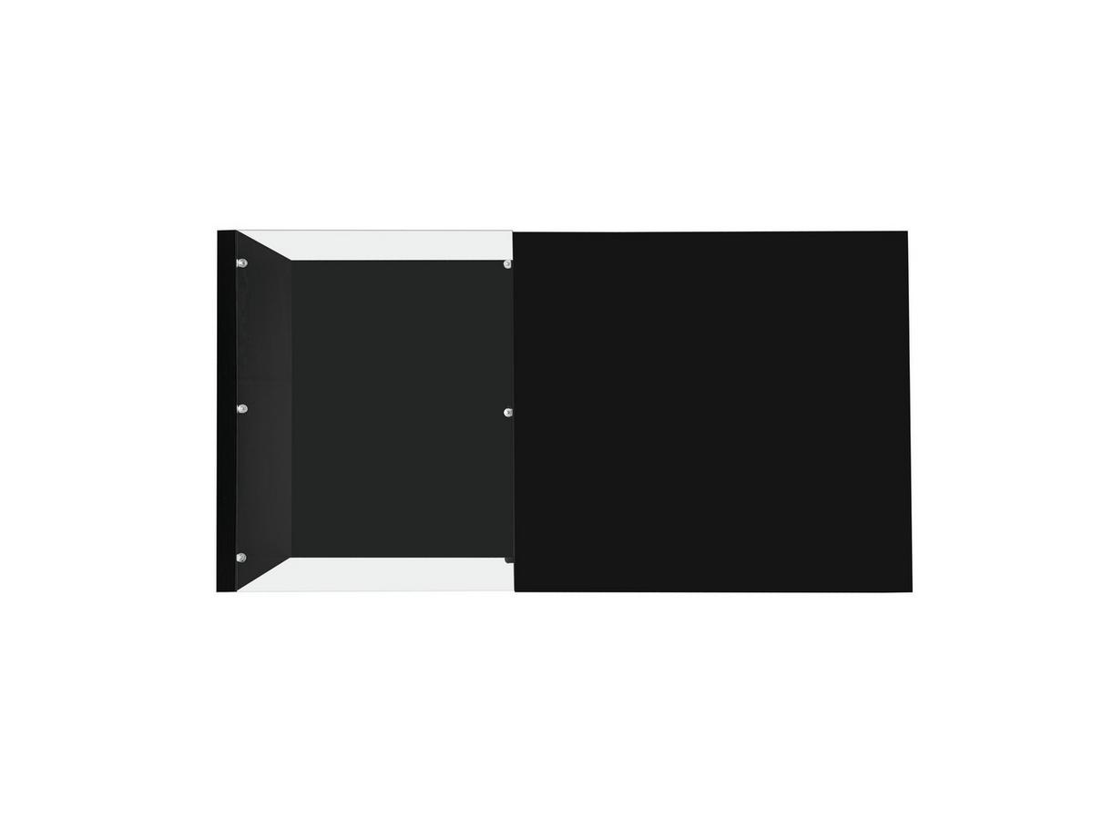 COUCHTISCH Hochglanz Schwarz mit Glas, LED-Beleuchtung & Stauraum - Schwarz, Holzwerkstoff (55/105/32.5cm) - Urban Meuble