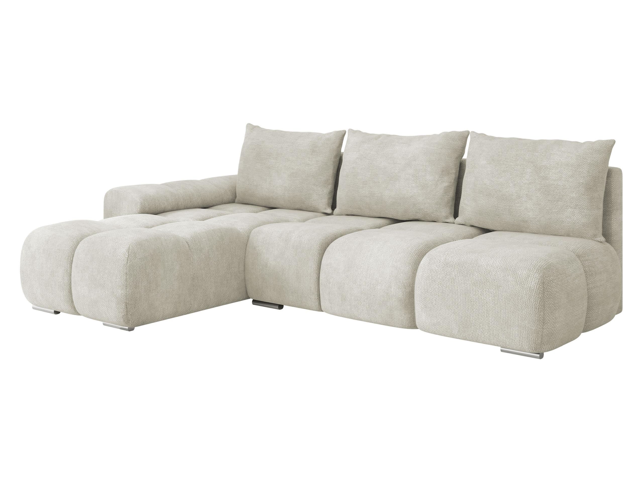 ECKSOFA Bestii, Seite: Links - Sandfarben/Schwarz, Holz/Kunststoff (270/183cm) - MIRJAN24