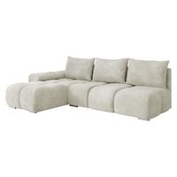 ECKSOFA Bestii, Seite: Links - Sandfarben/Schwarz, Holz/Kunststoff (270/183cm) - MIRJAN24