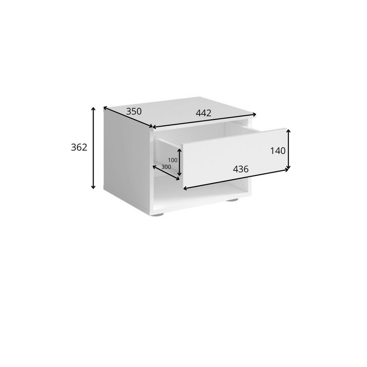 NACHTTISCH Eiche Sonoma 44/36/35 - Sonoma Eiche, Holzwerkstoff (44/36/35cm) - RAUMHIRSCH FURNITURE