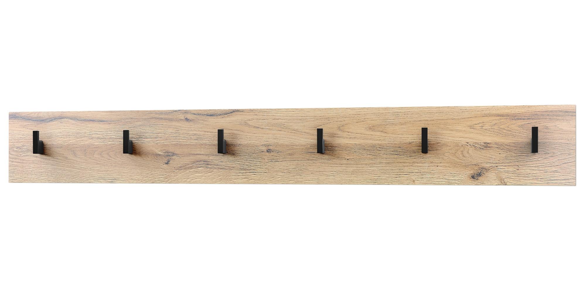 GARDEROBENPANEEL Linea Eiche Natur - Eichefarben, Holzwerkstoff (110.5/14.5/3.5cm) - Vladon