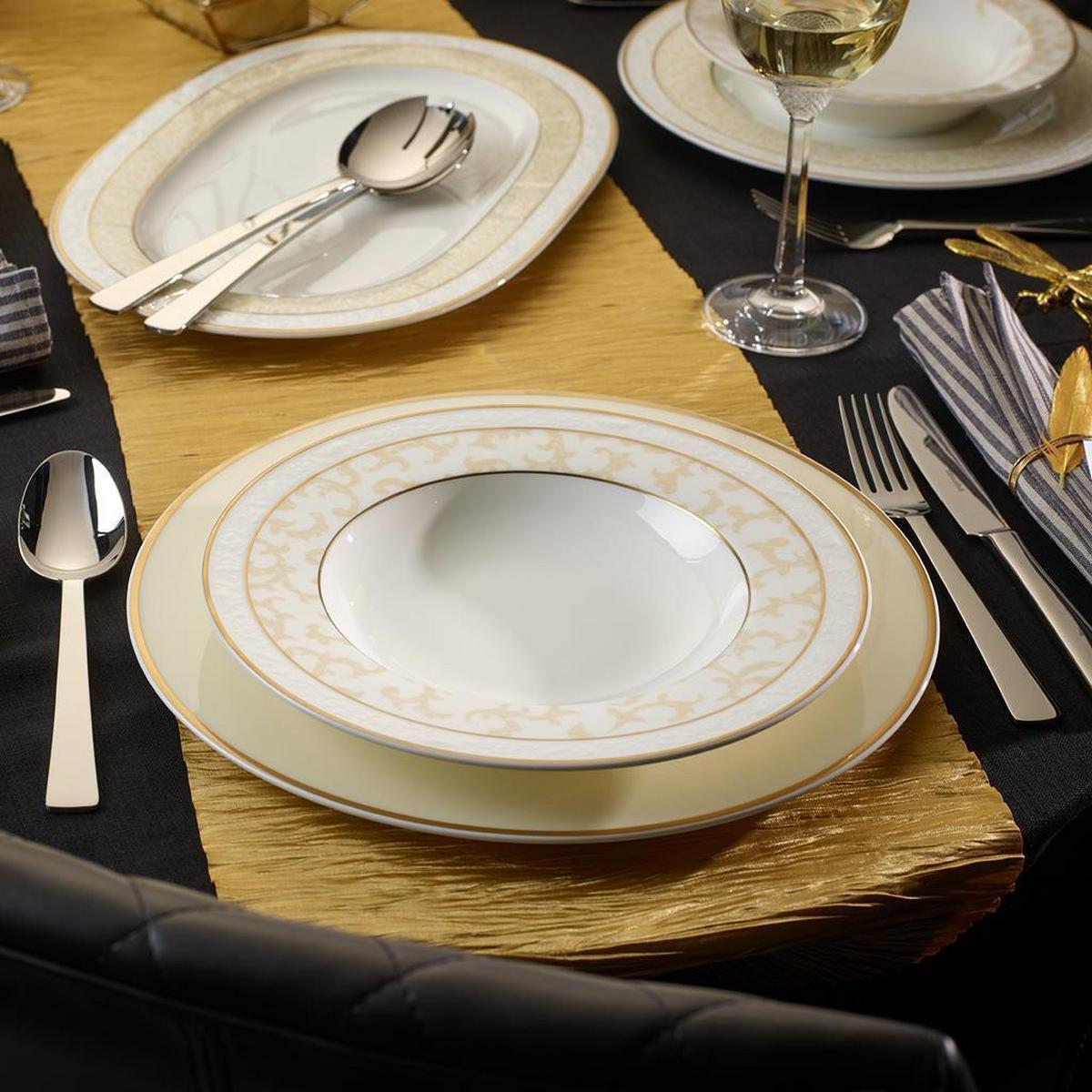 TAFELSERVICE Ivoire weiß-gold 12-tlg. - Goldfarben/Weiß, Keramik (2/2/2cm) - Villeroy & Boch