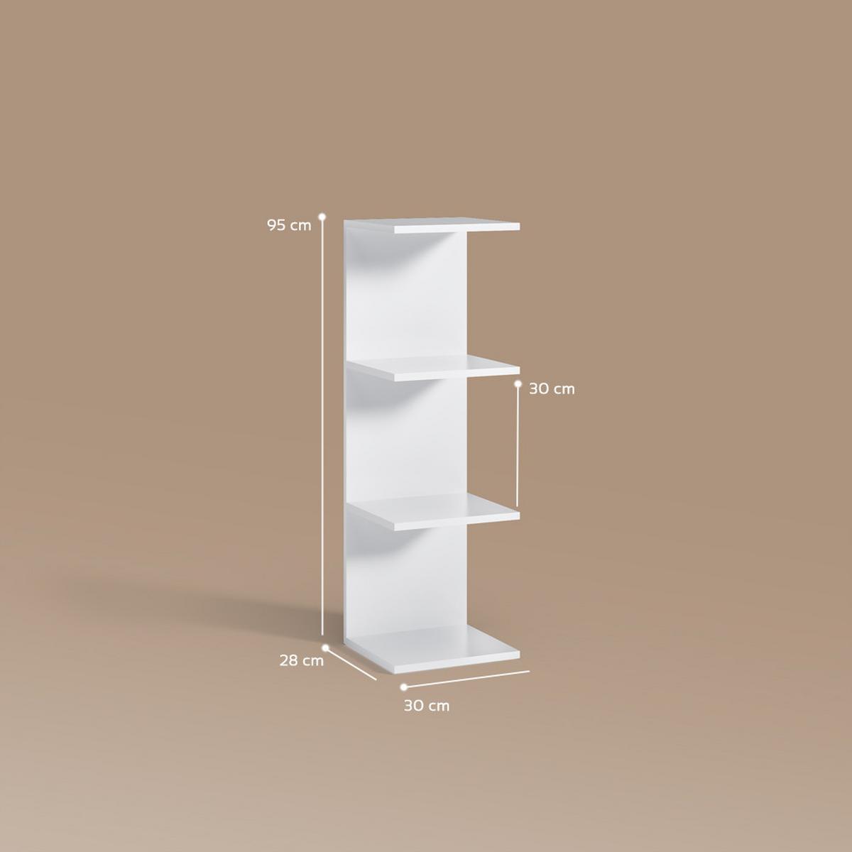 WANDREGAL Vesuvio Weiß 30 x 95 cm - Weiß, Holzwerkstoff (30/95/28cm) - Livinity®