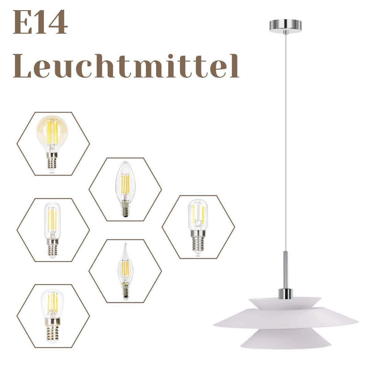PENDELLEUCHTE Innovation 28/28/178 cm - Weiß, Metall (28/28/178cm) - Nettlife