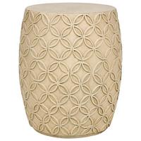 BEISTELLTISCH Beton hellbeige rund 33 cm Zogno - Beige, Stein (33/33/47cm) - Beliani