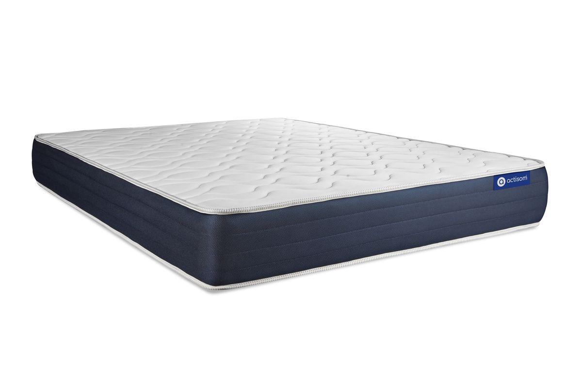 BETT Actimemo sleep Memory-Schaum 180 x 190 cm h1 - Kit Bettgestell Weiß - Beige/Weiß, Karton/Holz (180/190cm) - ACTISOM