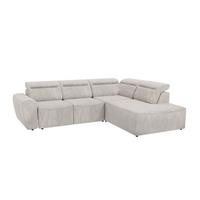 ECKSOFA Reid Beige Samt - Beige/Schwarz, Holz/Kunststoff (273/224cm) - S-Style Möbel