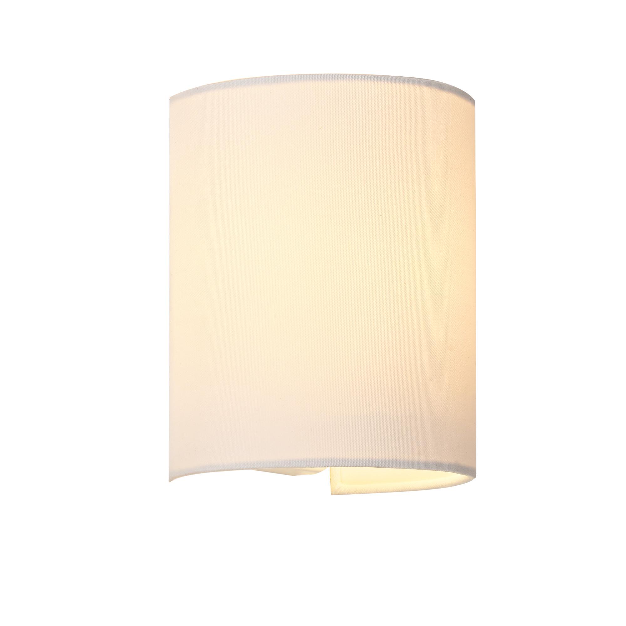 WANDLEUCHTE Brüssel - Weiß, Textil (18/20/13cm) - lux.pro