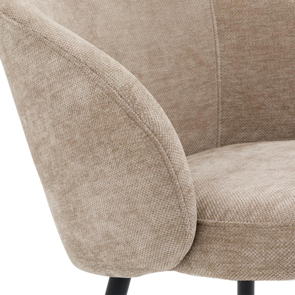 ESSZIMMERSTÜHLE KURSI 2er-Set beige - Beige, Textil (57/77/60cm) - IDIMEX