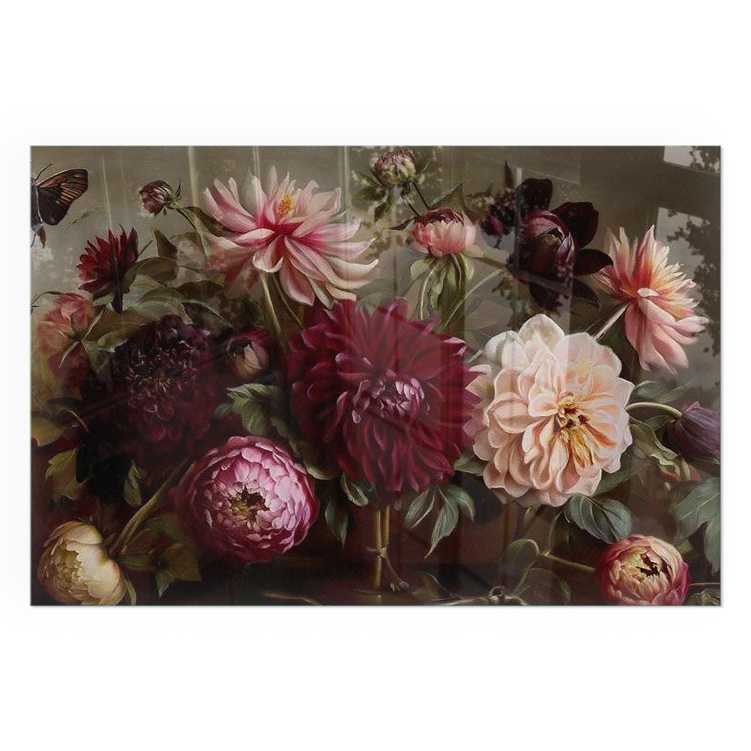 GLASPLATTE für Kamin 120x80 cm - Weinrot, Glas (120/80/0.4cm) - TULUP
