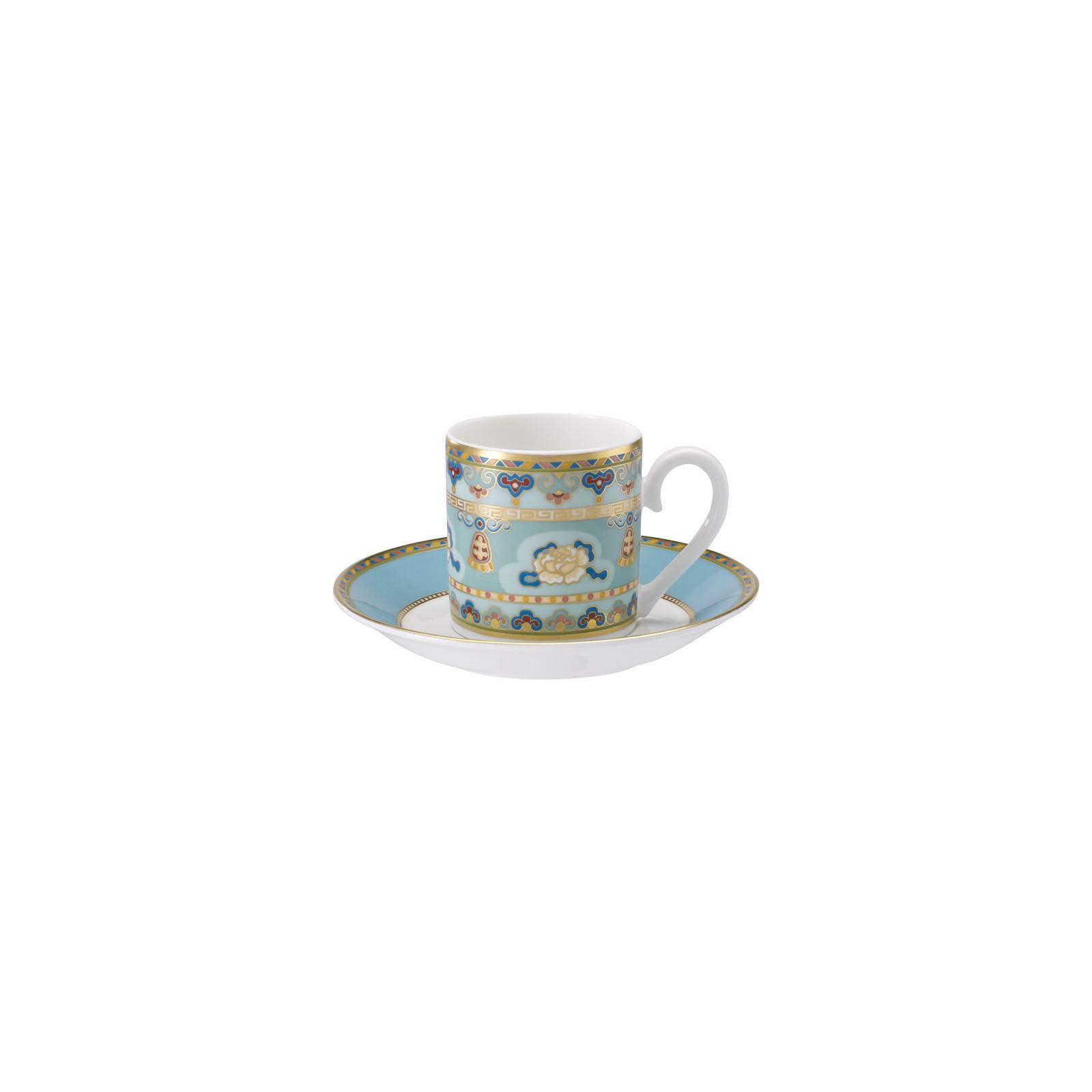 ESPRESSOTASSE MIT UNTERTASSE Samarkand Aquamarin blau 50 ml - Blau, Keramik (12.6/7.8/12.6cm) - Villeroy & Boch