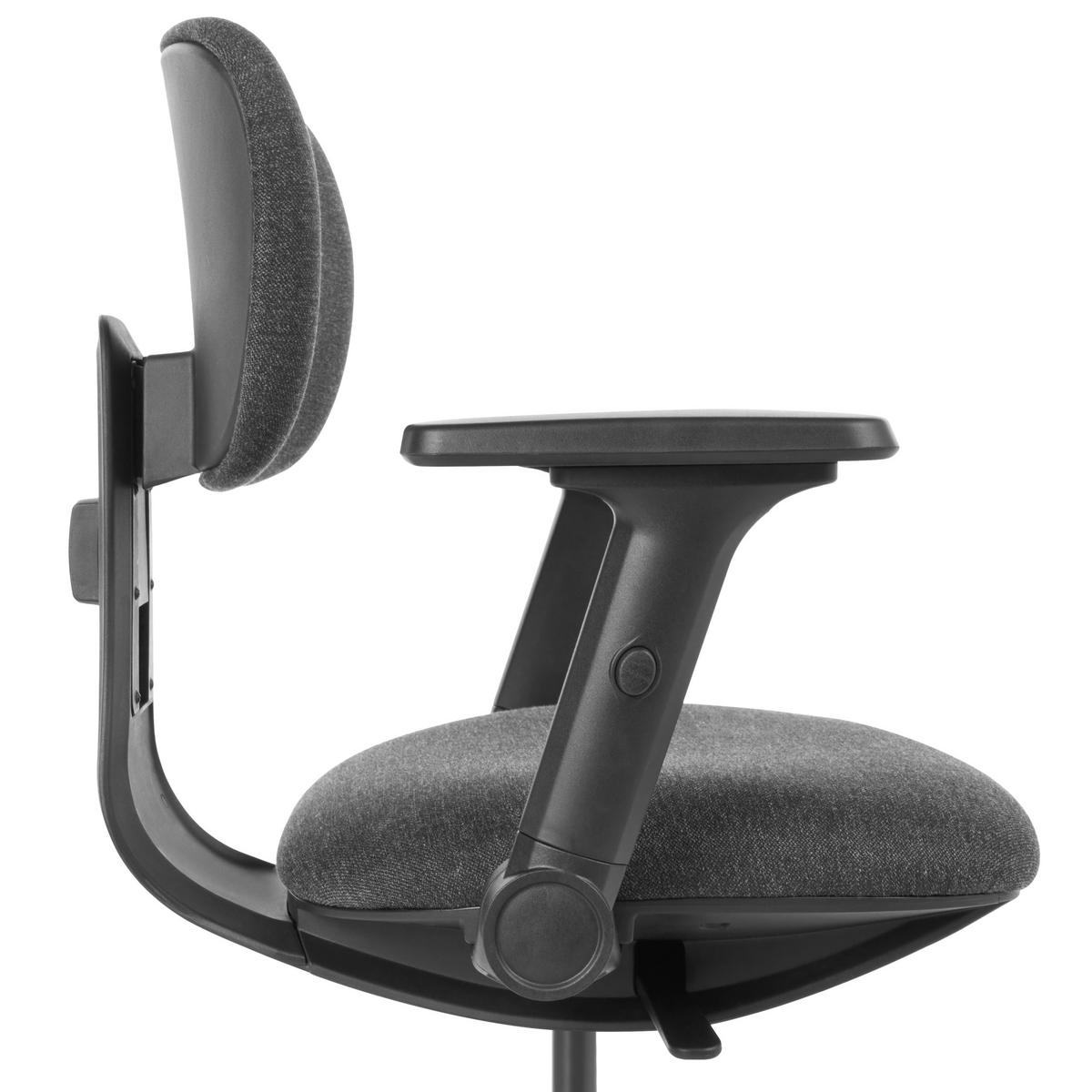 BÜROSTUHL Stoff Schwarz Core - Schwarz, Textil (68/88/68cm) - Beliani