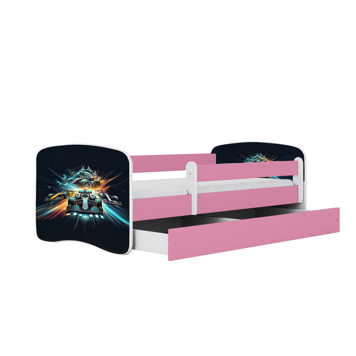 KINDERBETT Ethnie mit Schublade 180/80 90/61/184 - Rosa, Holzwerkstoff (80/180cm) - RAUMHIRSCH FURNITURE