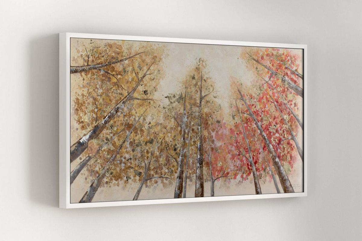 ÖLGEMÄLDE 140/70 cm - Gelb/Rot, Holz/Textil (140/70cm) - KUNSTLOFT