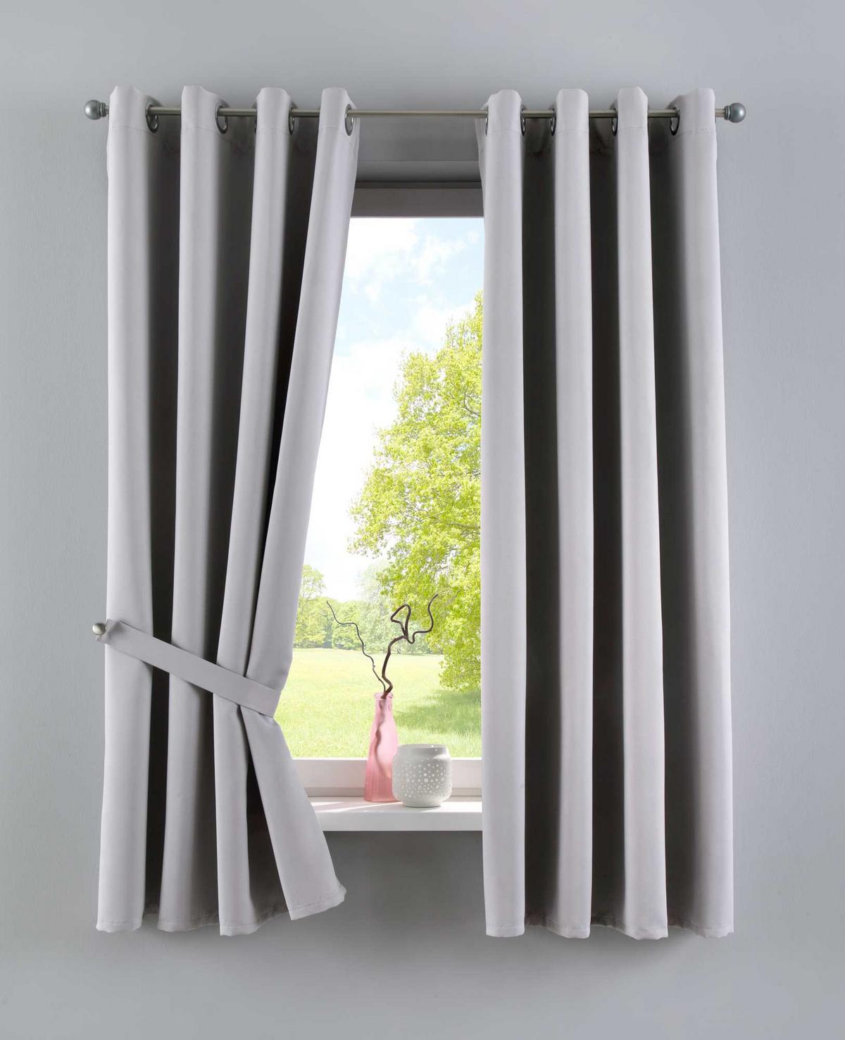 VORHANG »NEW YORK« HxB 160x140 cm Grau - Grau, Textil (140/160cm) - Gardinenbox