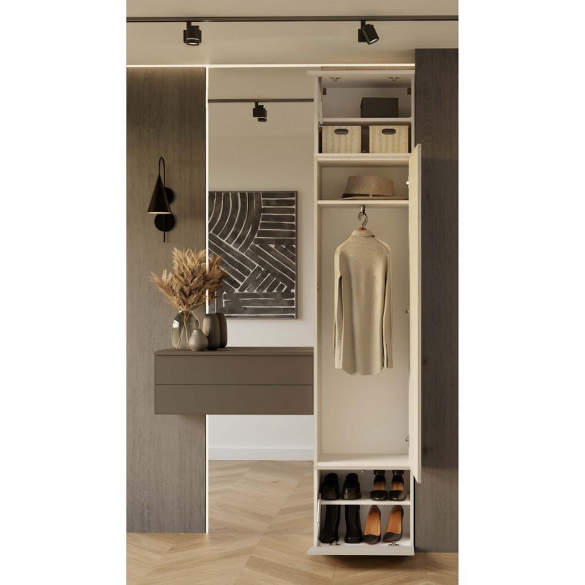 FLURSCHRANK - Garderobenschrank mit Stauraum Kaschmir 50/238/35 - Kaschmir, Holzwerkstoff (50/238/35cm) - RAUMHIRSCH FURNITURE