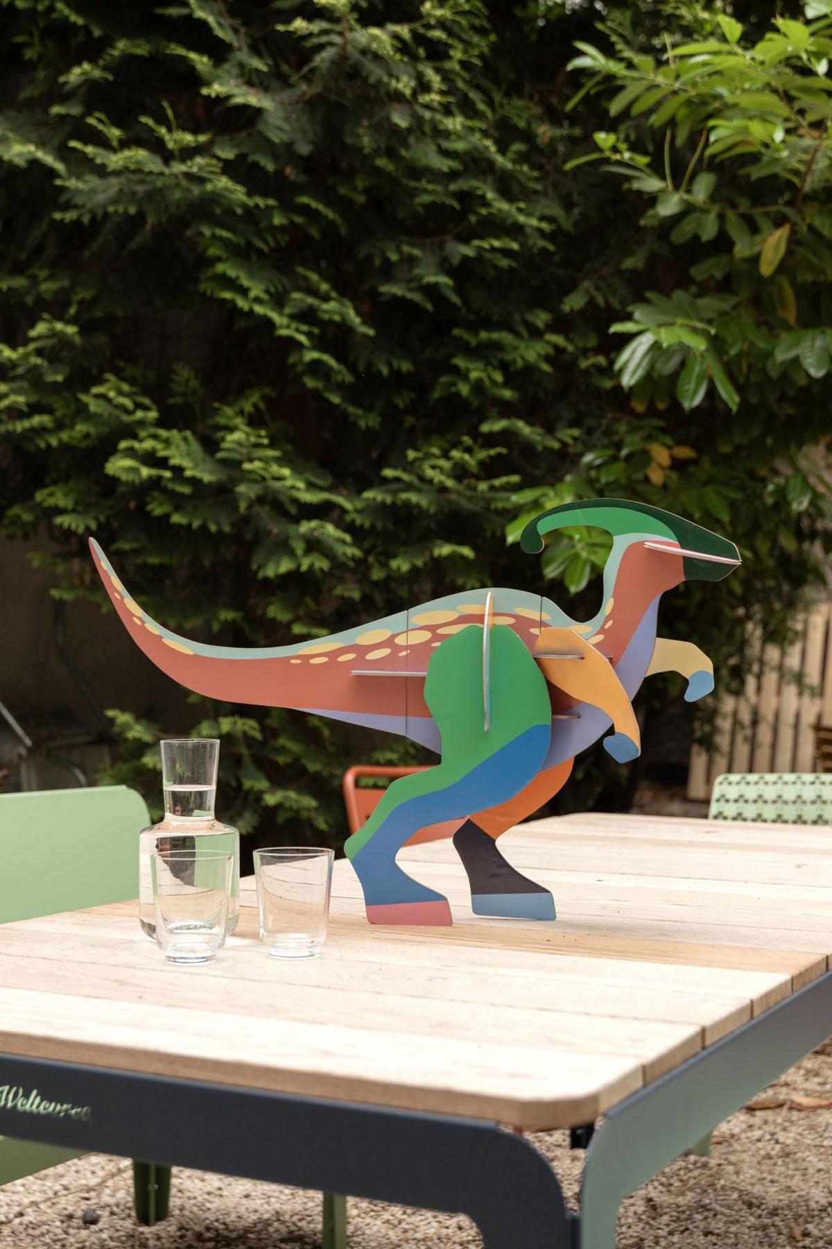 WANDDEKO Mutiger Dino 17.3/49.2 cm - Multicolor, Wellpappe (17.3/49.2/80cm) - Studio Roof