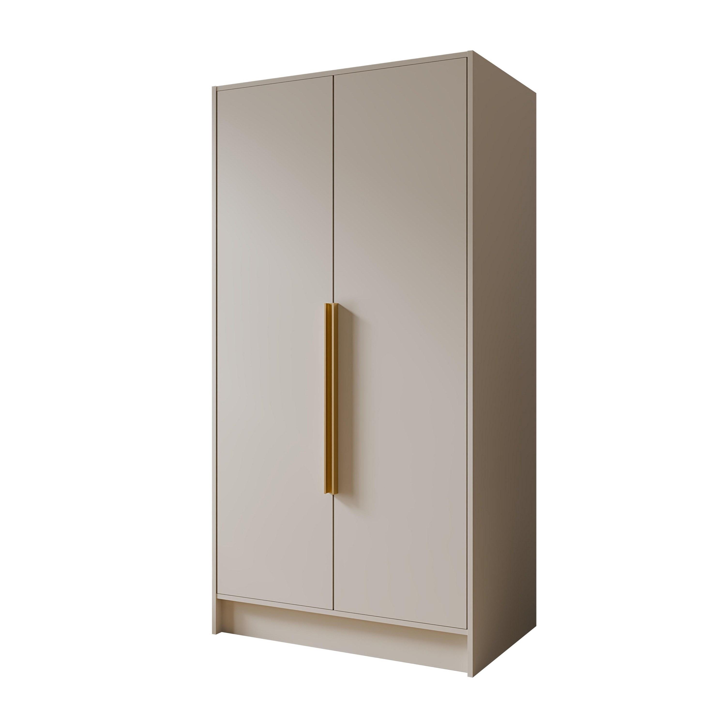 DREHTÜRENSCHRANK BERON 102/200/51 cm Modern Kleiderschrank 2-türig Kaschmir - Kaschmir, Holzwerkstoff (102/200/51cm) - MASSENO