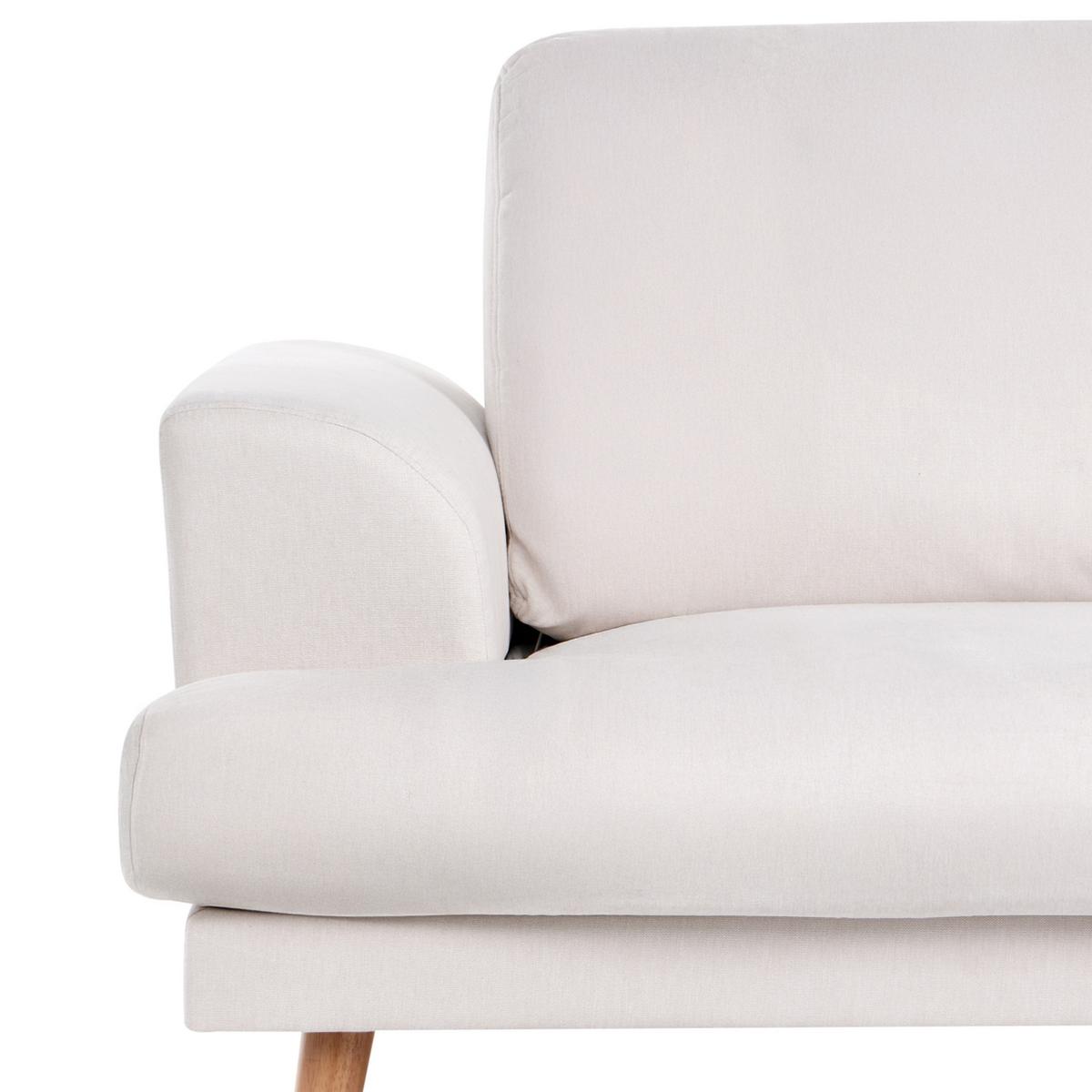 3-SITZER-SOFA Stoff Hellbeige Kildal - Beige, Textil (214/90/96cm) - Beliani