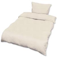 BETTWWÄSCHE Julie 135/200 cm + Kissenbezug 80/80 cm Creme Renforcé 2er Set - Ecru, Textil (135/200cm)