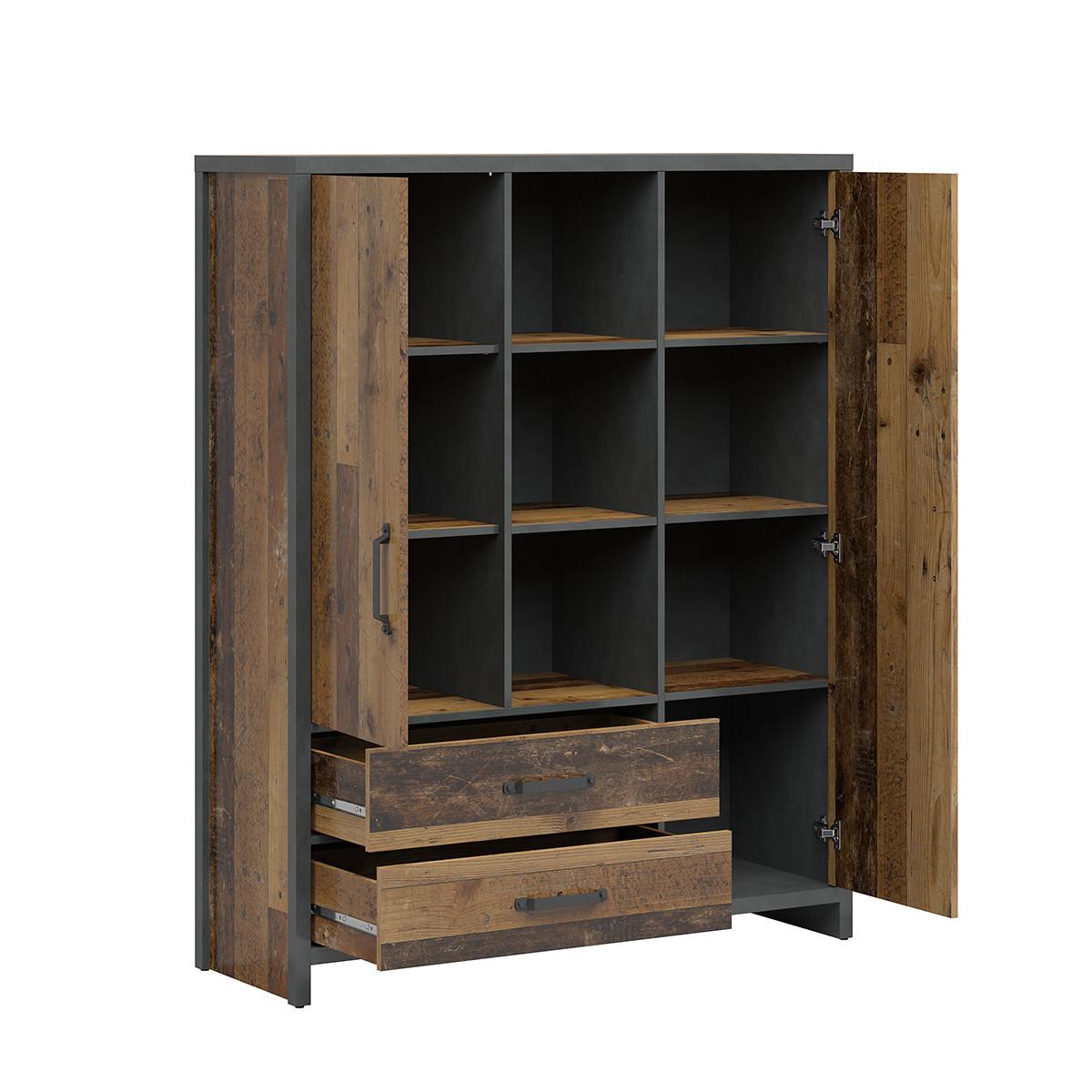 BÜCHERREGAL Paul Holz und Grau - Grau, Holzwerkstoff (120/150/40cm) - Petits-meubles